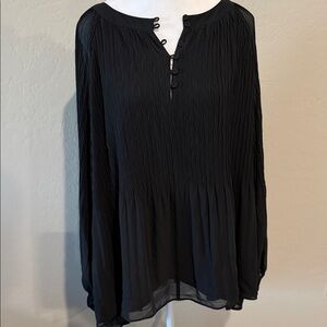 DR2 Black Button-Up Blouse 3X